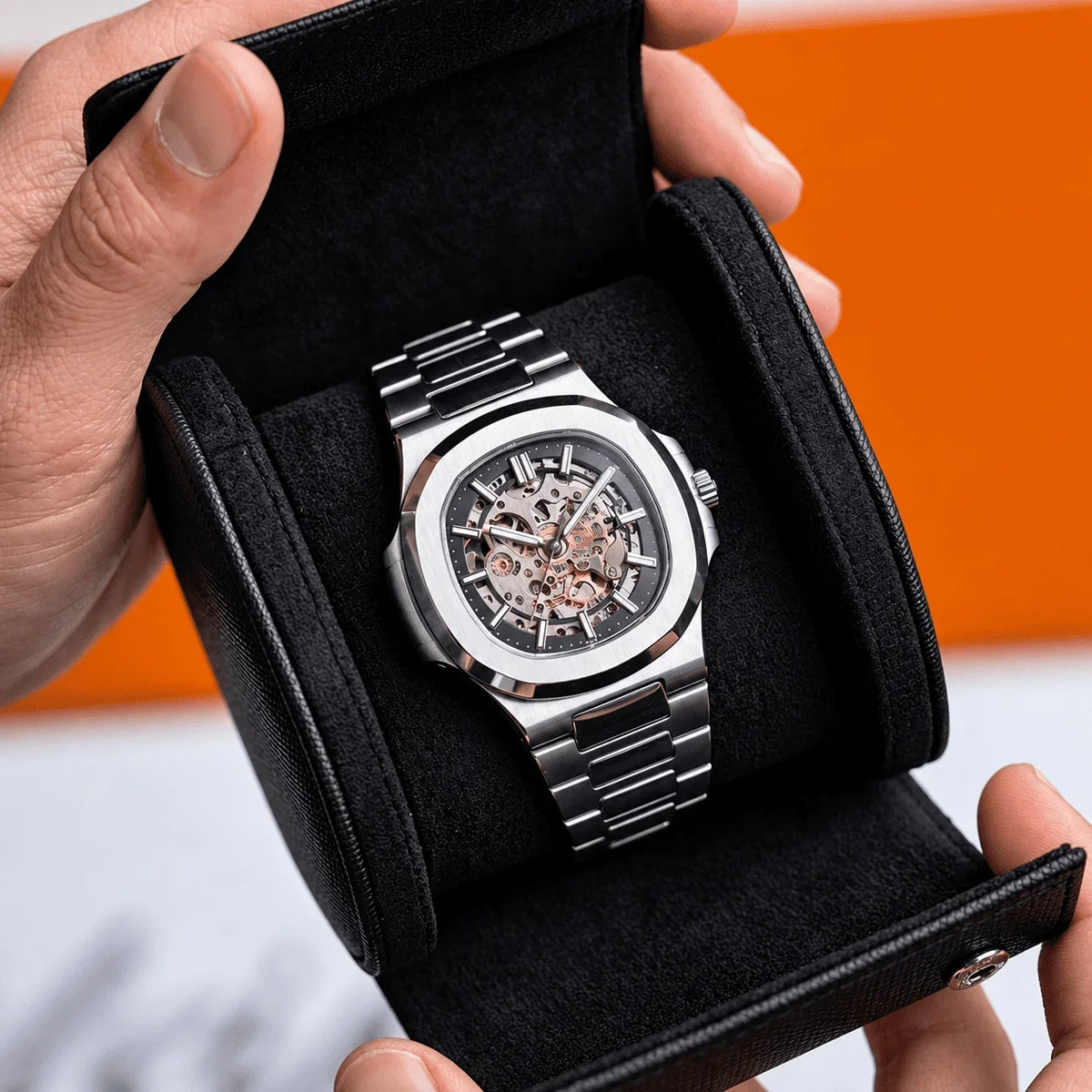 Premium Leather Watch Roll