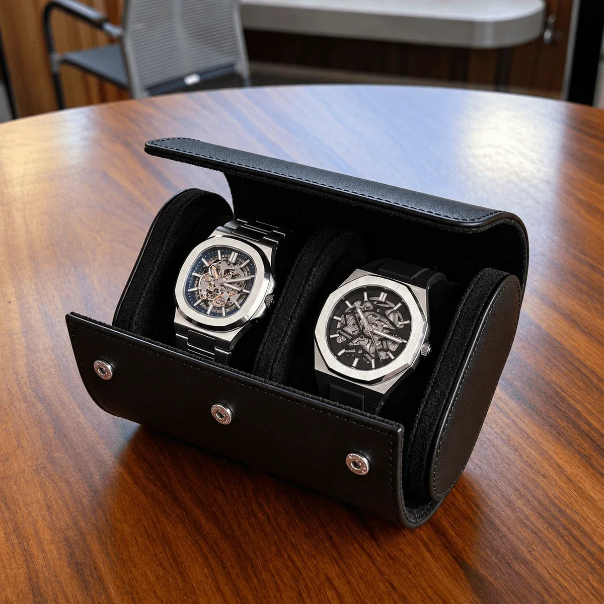 Premium Leather Watch Roll
