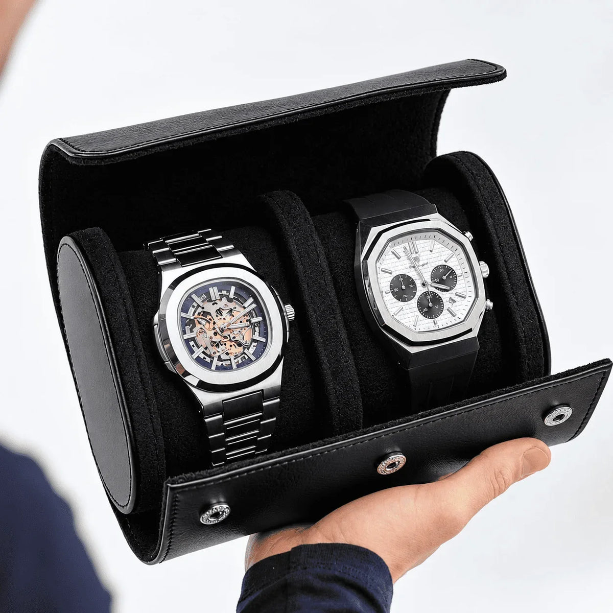 Premium Leather Watch Roll