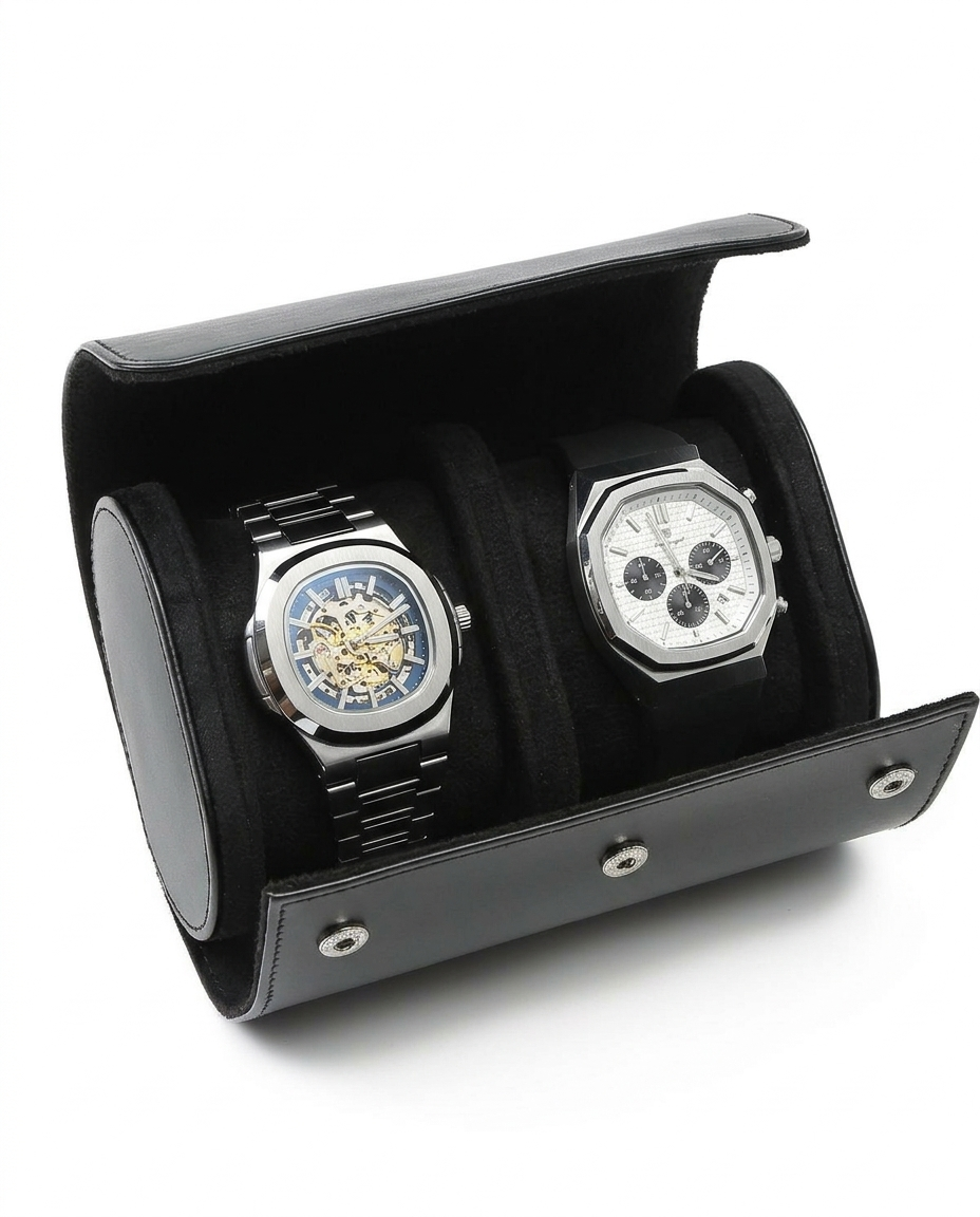 Premium Leather Watch Roll